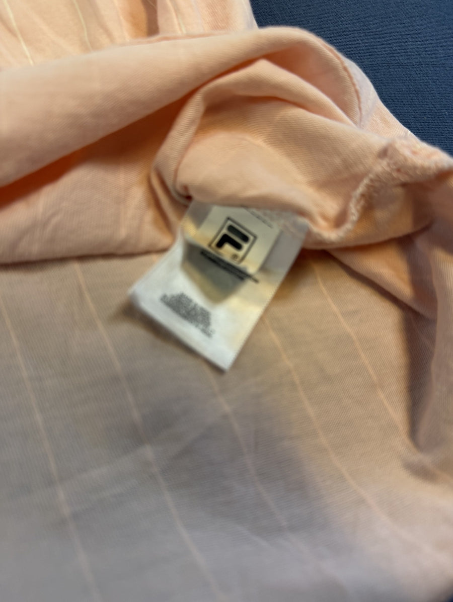 Roze FILA sportpolo met krijtstreepje (poloshirt), maat XXL