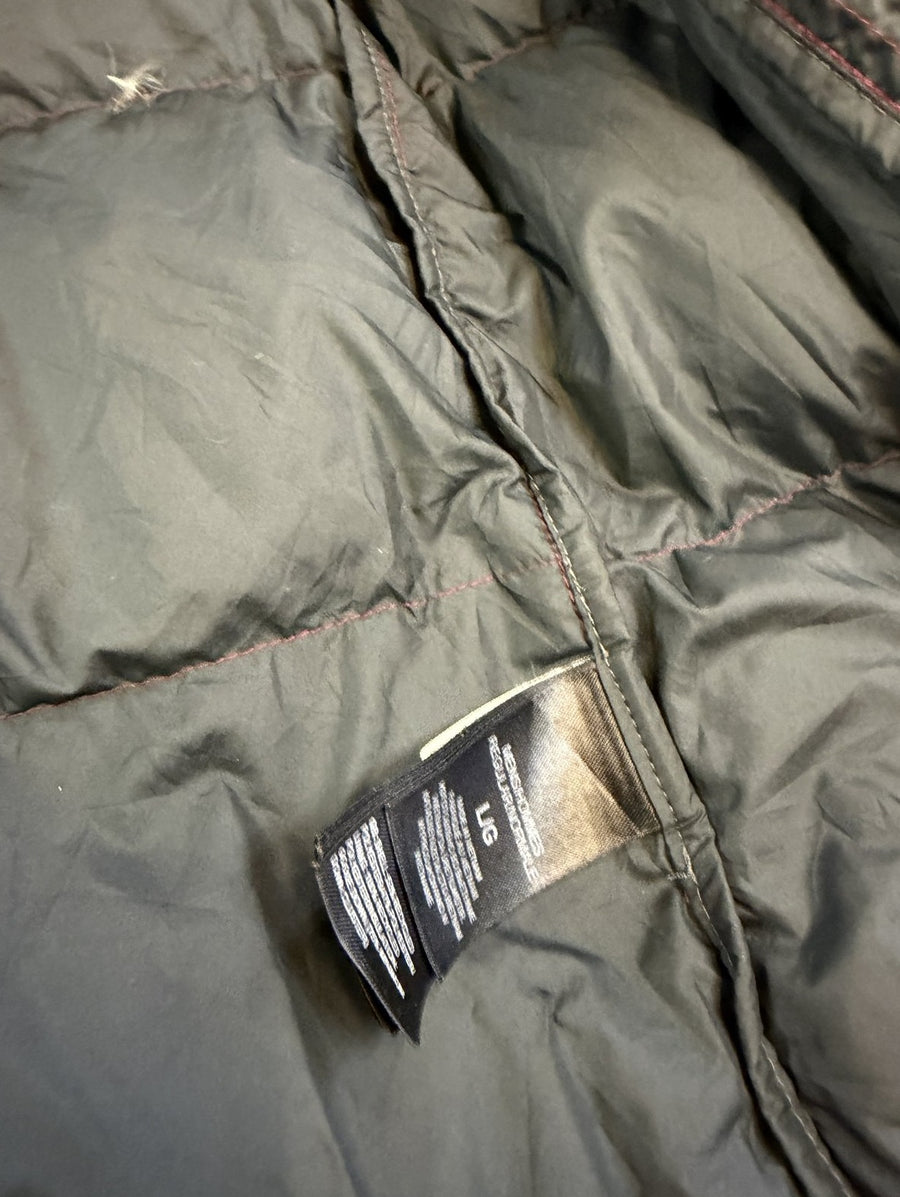 Rode donsjas van The North Face (puffer/gewatteerde winterjas), maat L, 550 fill