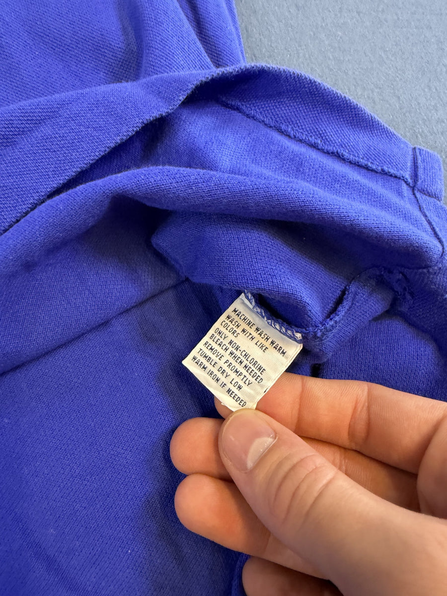 Blauwe Polo Ralph Lauren poloshirt (polo) maat L, goudkleurig ruiterlogo