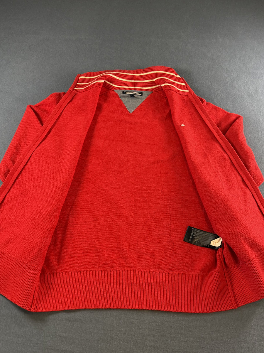 Rode Tommy Hilfiger quarter zip maat 152 (fleecevest / fleecetrui)
