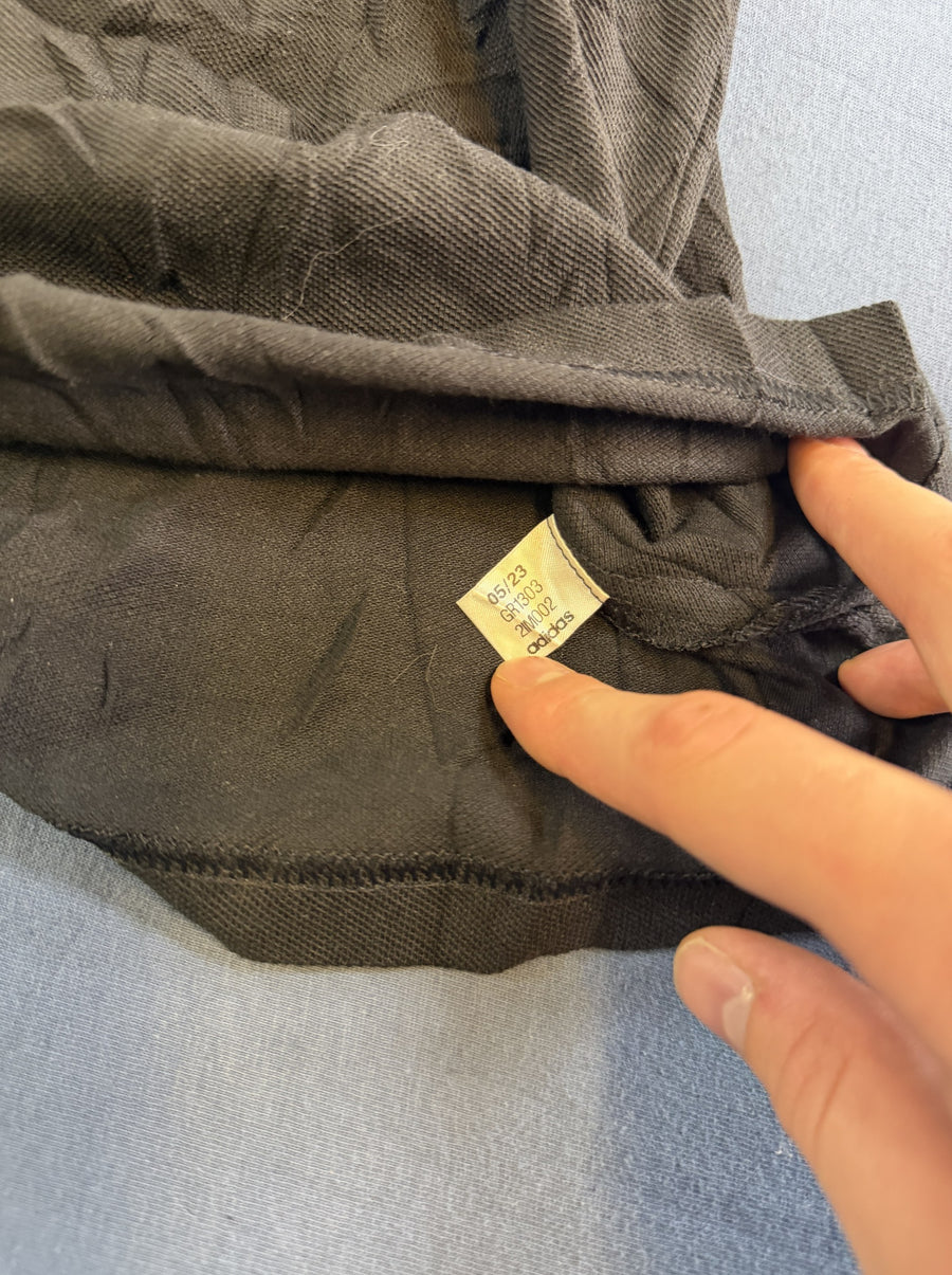 Zwarte adidas polo (piqué shirt), maat XL
