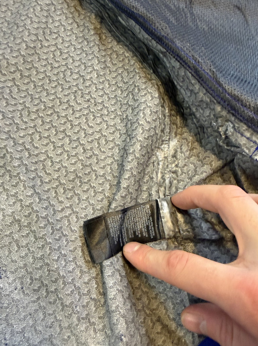 Blauwe The North Face regenjas, maat L (shell jas / windjak)