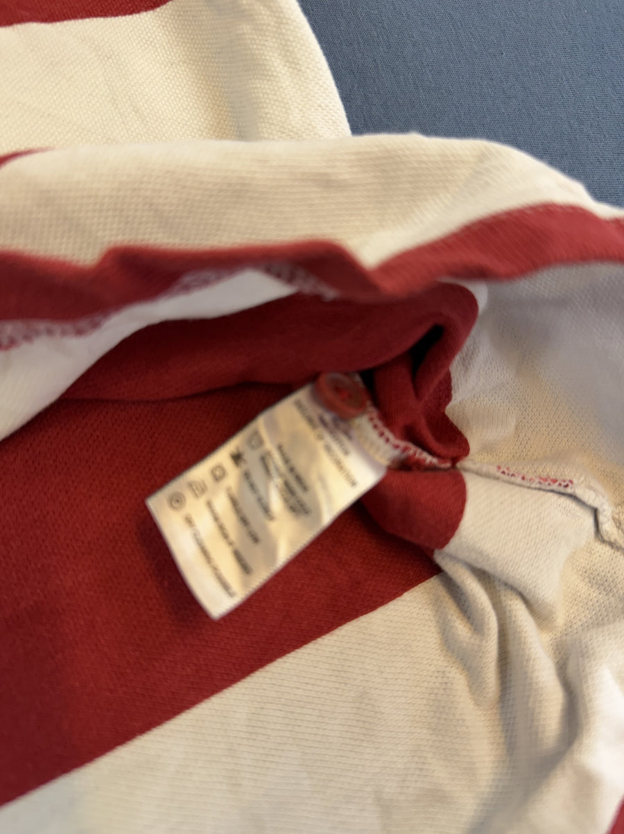 Rood gestreepte Levi's polo (piqué poloshirt) maat L