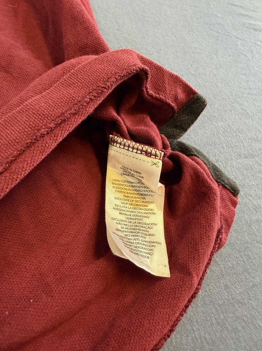 Rood Polo Ralph Lauren Houston chenille shirt (poloshirt / polo, maat XL)