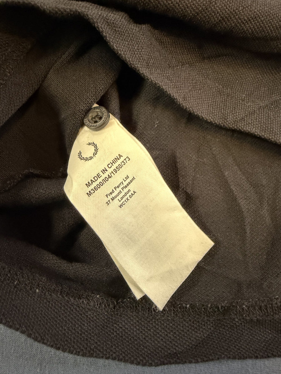 Zwarte Fred Perry M3600 (piquépolo / poloshirt), maat S
