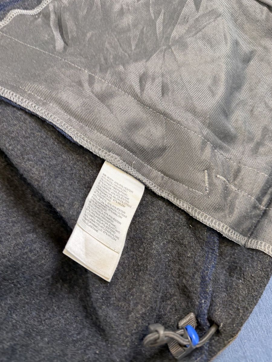 Blauw gemêleerd herenvest van The North Face (wolgebreide fleecetrui/fleecevest) maat M