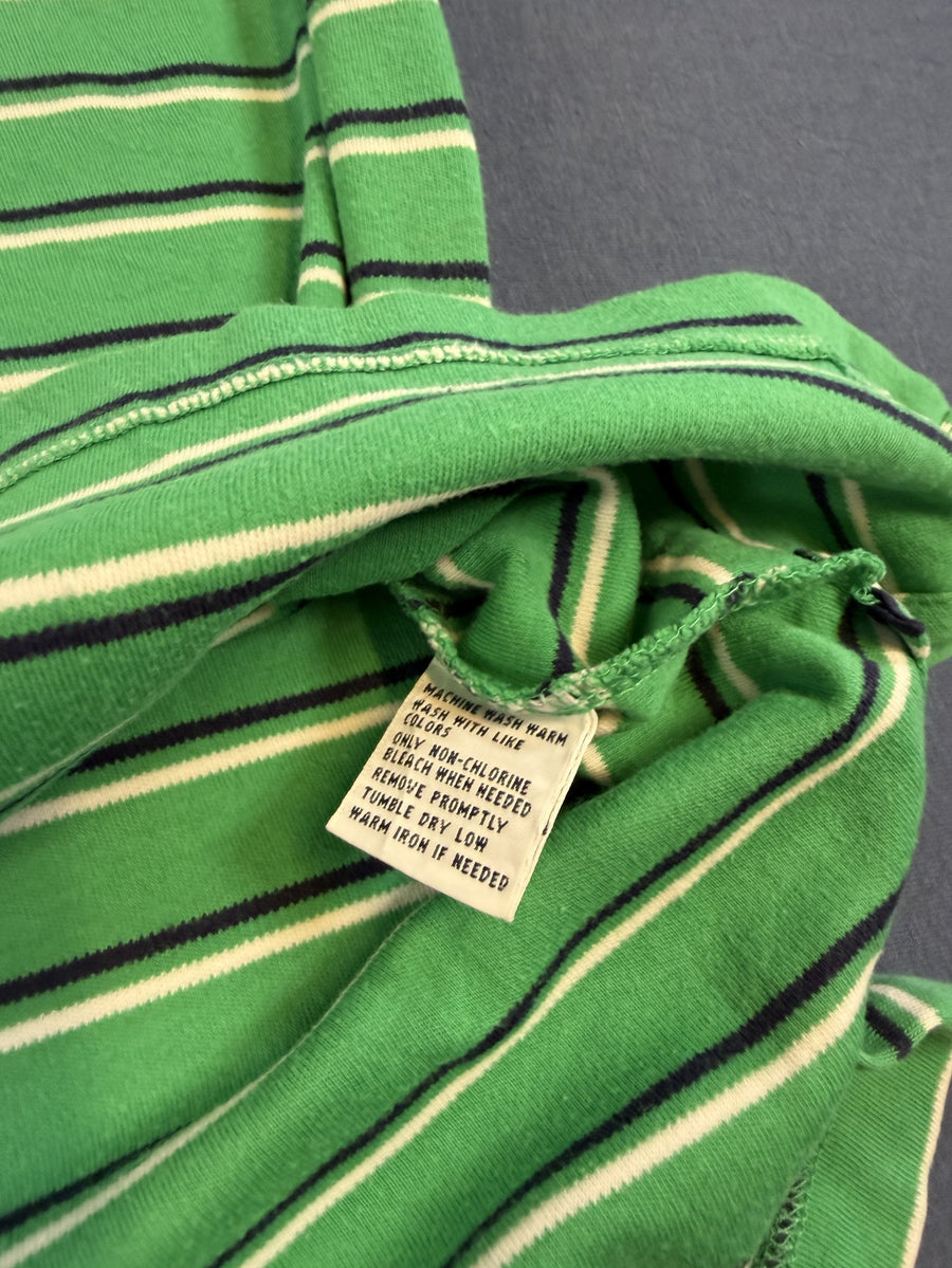 Groene polo (poloshirt) Polo Ralph Lauren piqué met streepje – maat L