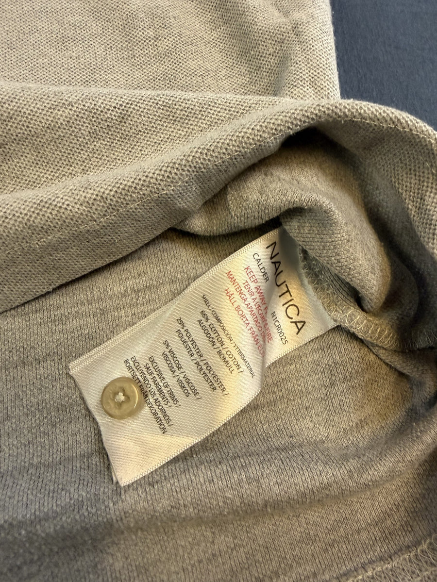 Grijs Nautica piqué polo (poloshirt), gemêleerd katoen, maat L