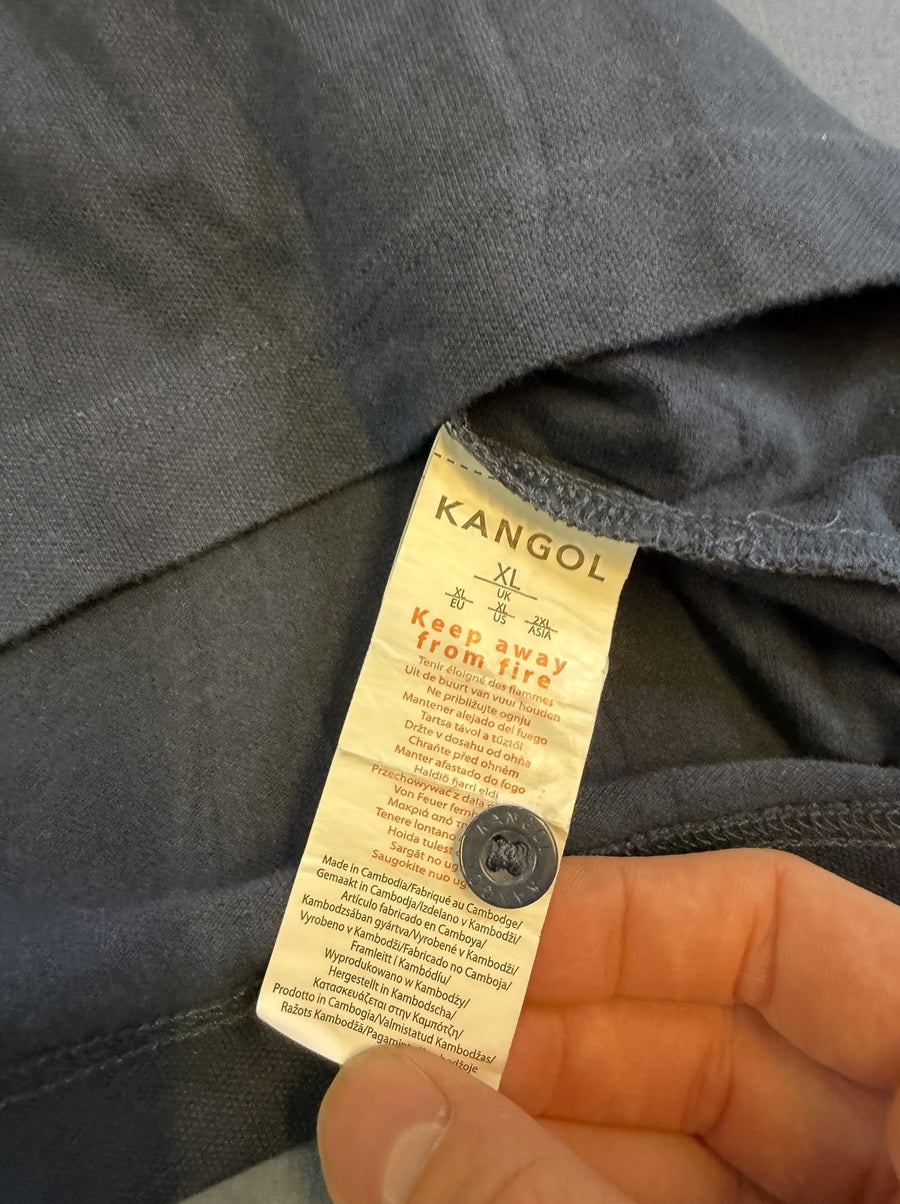 Blauw Kangol poloshirt (polo) maat XL – British Tradition met geruite kraag