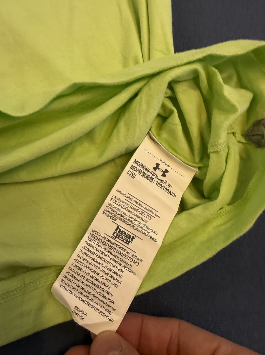 Neongeel Under Armour HeatGear polo maat M (golf- en sportshirt)