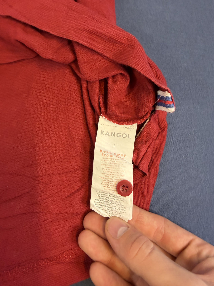Rood poloshirt (Kangol polo), maat L
