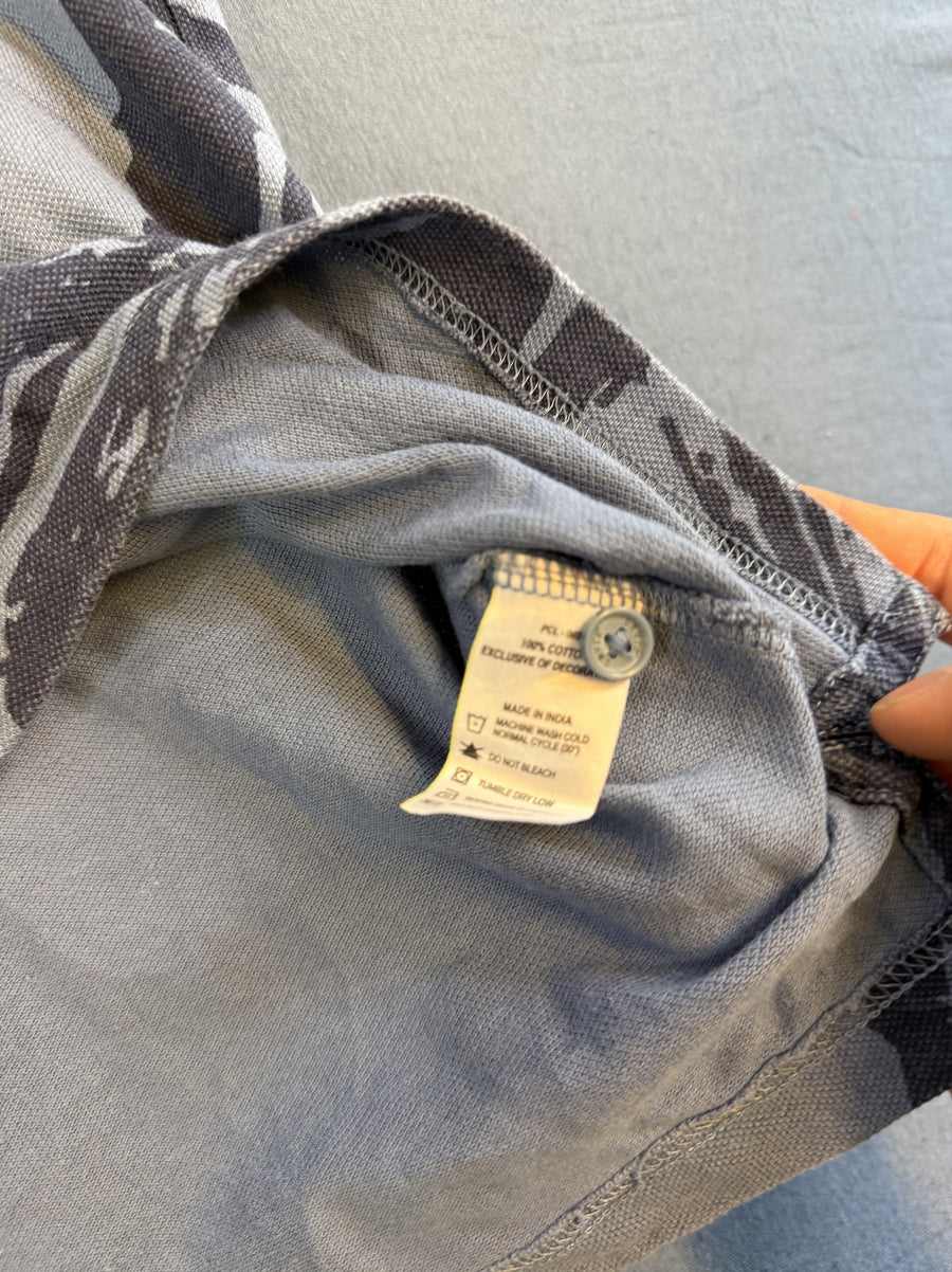 Blauwe Levi's polo (poloshirt) XXL met gave bloemenprint