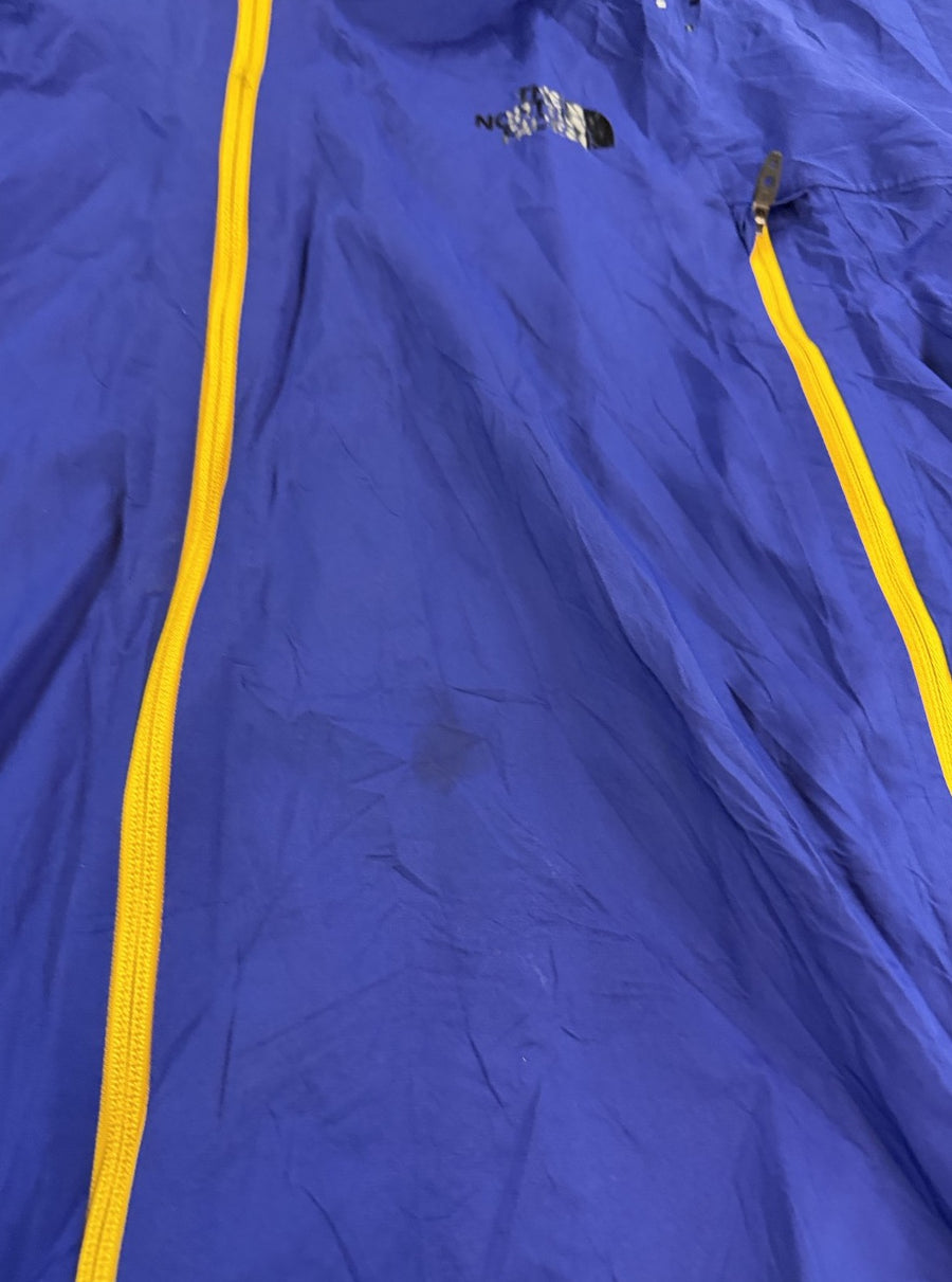 Blauwe The North Face regenjas, maat L (shell jas / windjak)