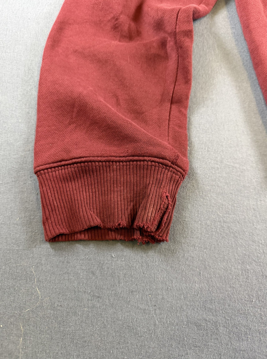 Bordeauxrode adidas Originals capuchontrui (hoodie), heren maat S, Trefoil-logo