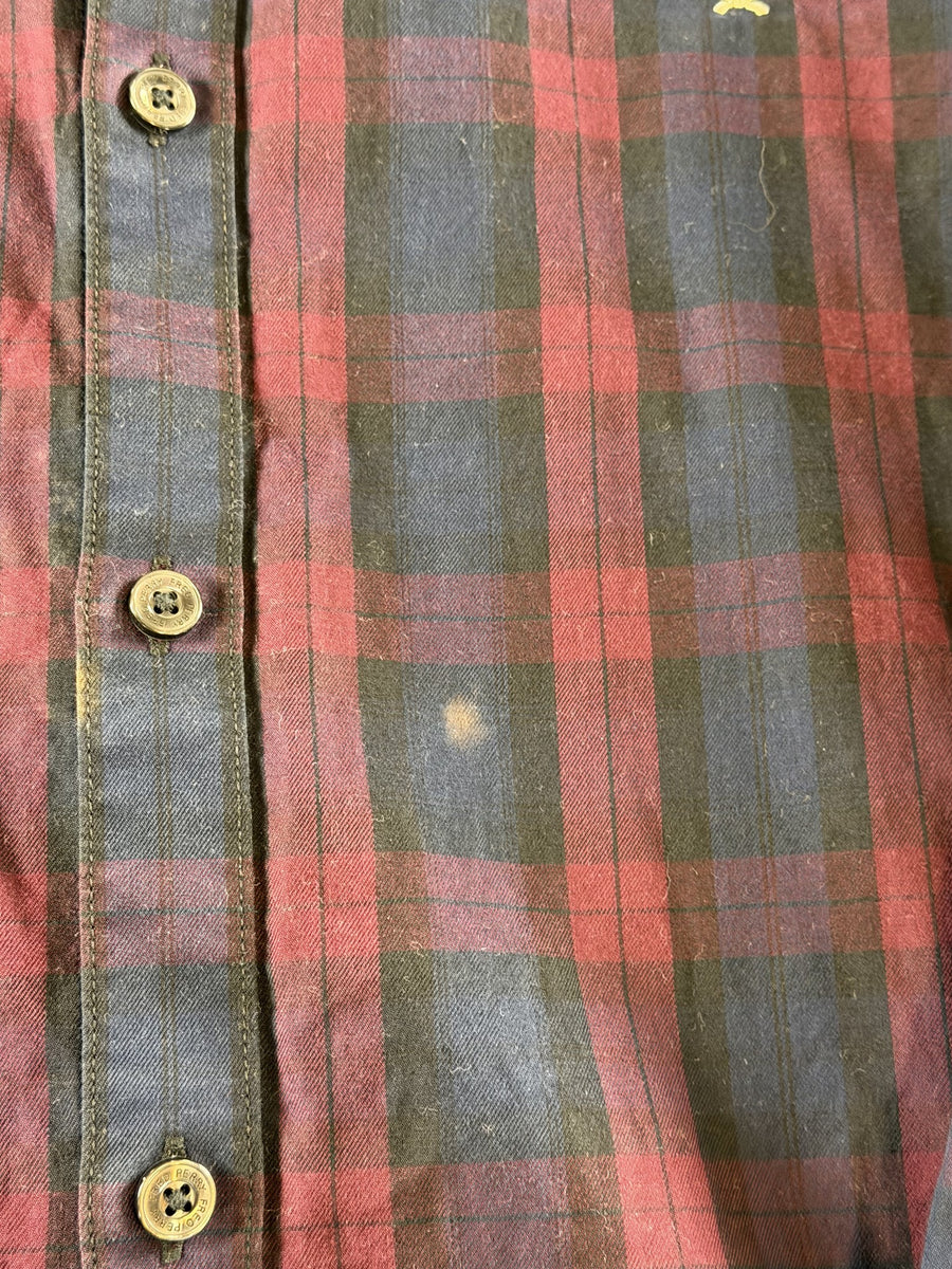 Fred Perry overhemd rood geruit maat S button-down