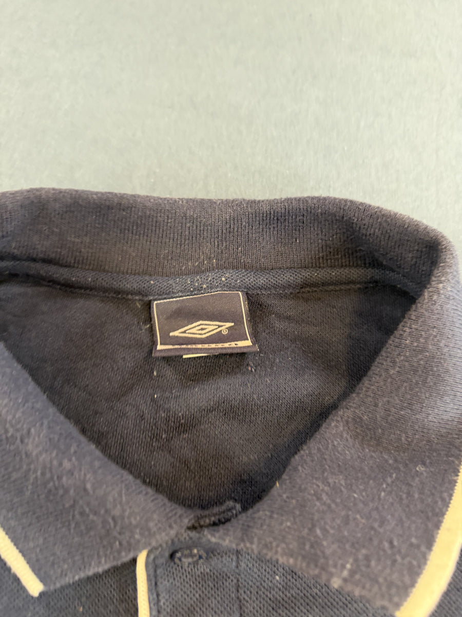 Blauw vintage poloshirt van Umbro, maat XL (piquépolo / terrace polo)