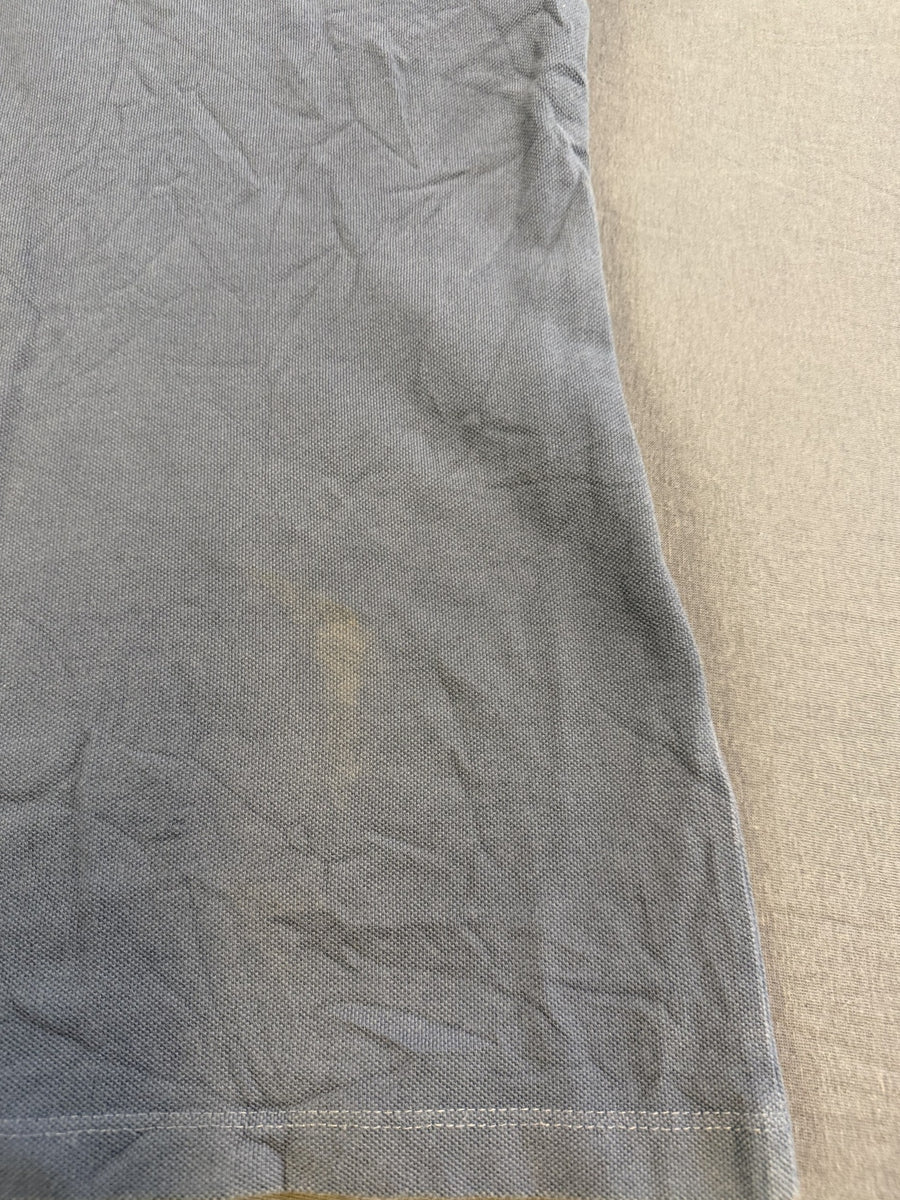 Blauwe motorpolo van Barbour International (piqué polo / bikershirt), maat S