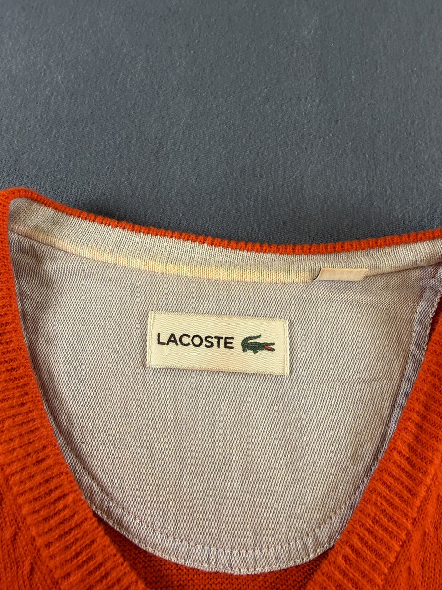 Lacoste trui oranje maat M V-hals