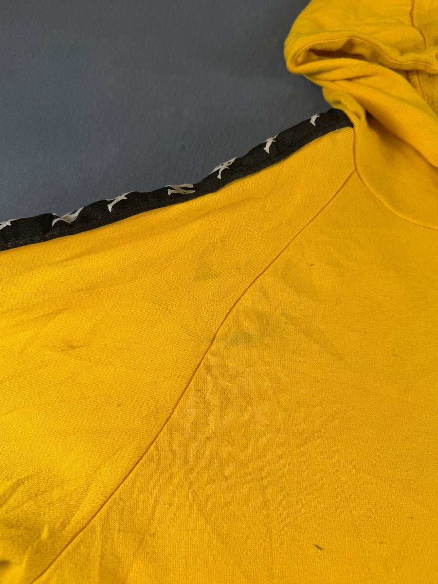 Geel-zwarte Kappa capuchontrui (hoodie) met Omini-logo - heren maat L