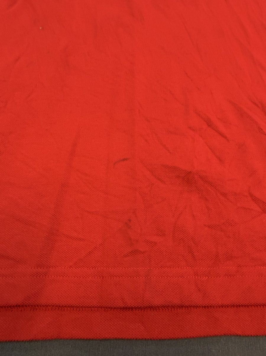 Rood adidas Manchester United shirt maat S (polo / voetbalshirt met Tezos-logo)