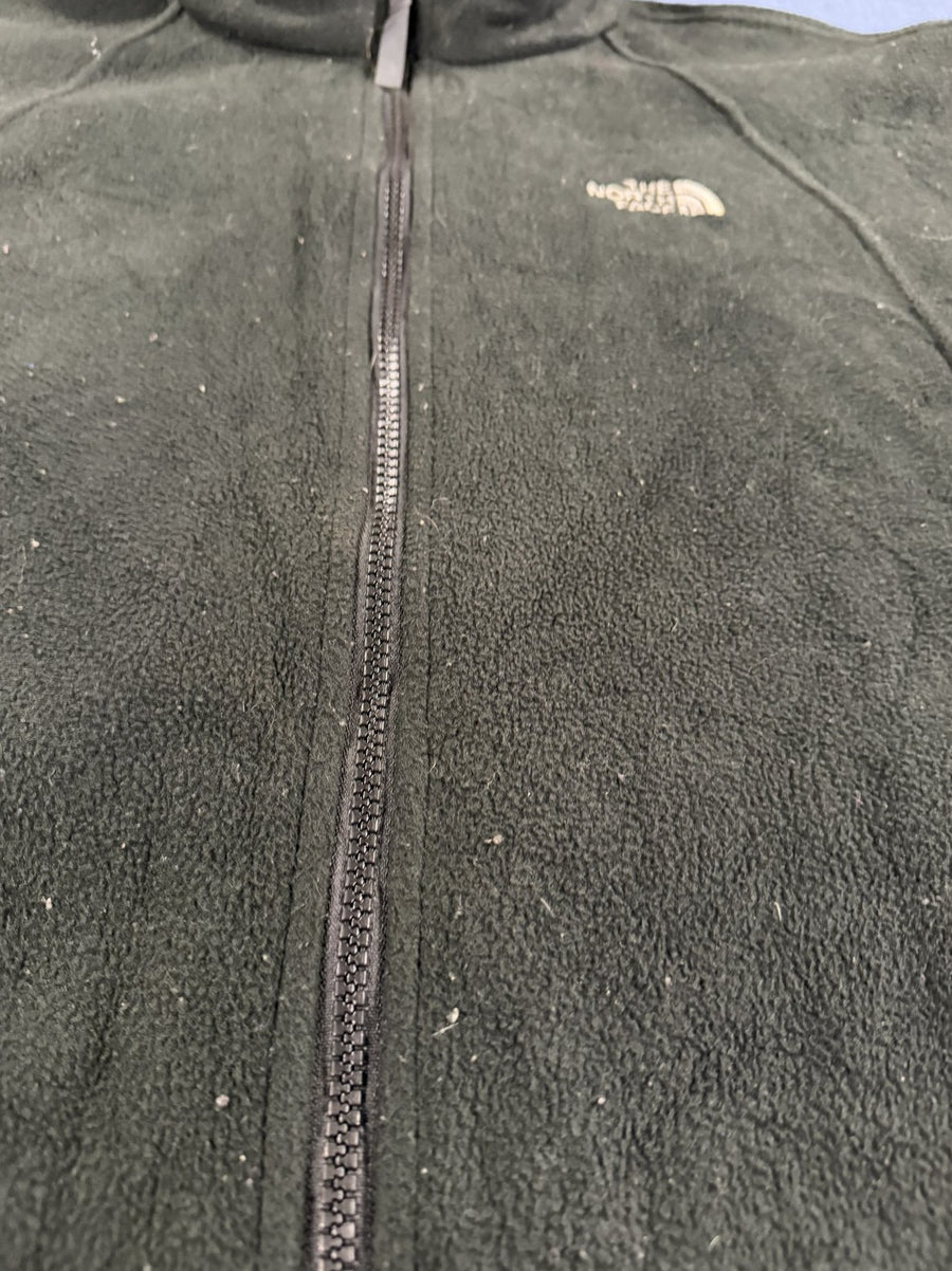Zwarte The North Face rits-vest, maat M (fleecevest / fleecetrui)