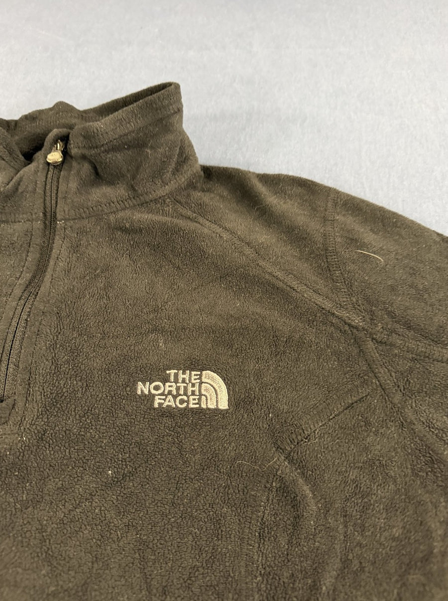 Zwart The North Face vest met kwartrits (fleecevest / fleecetrui), maat S