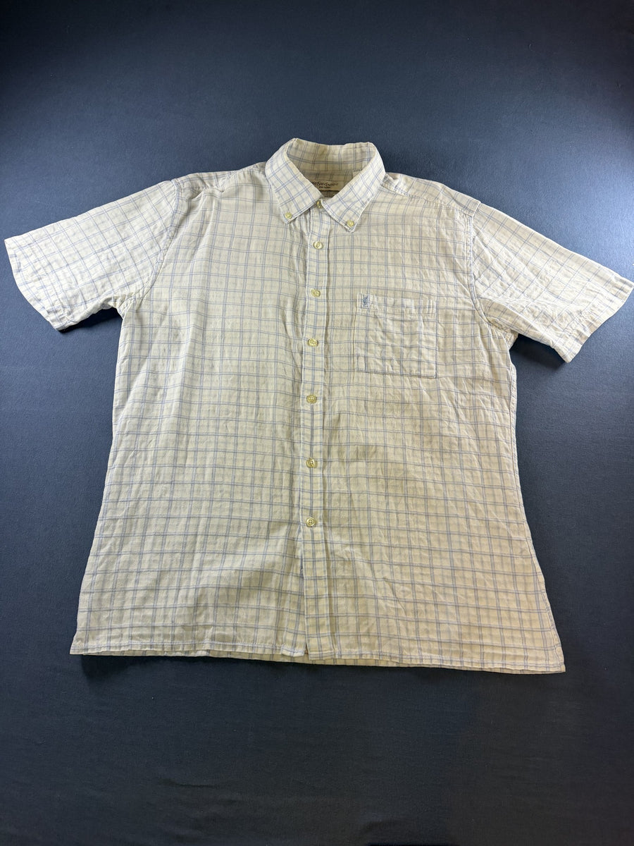 Yves Saint Laurent Blouse wit geruit