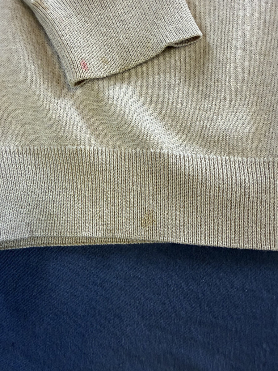 Beige Lacoste pullover heren, maat XXL (v-hals trui / sweater)