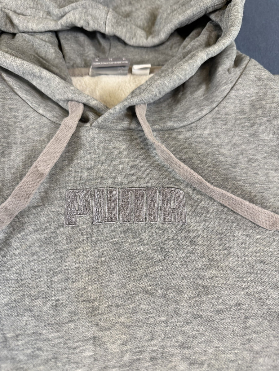 Grijze Puma hoodie (sweatvest / capuchonvest) heren – ruim vallend in maat XL