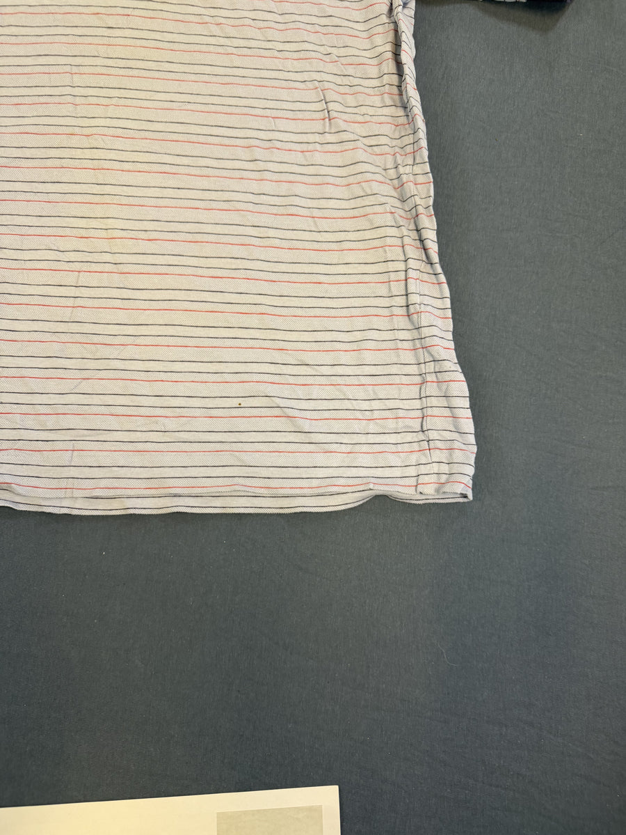 Wit gestreepte Ellesse tennispolo (sportshirt), maat S