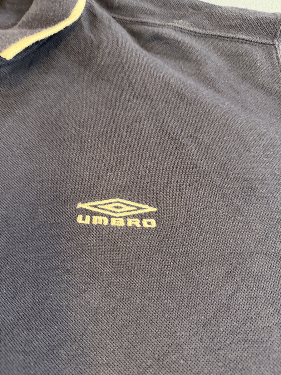 Blauw vintage poloshirt van Umbro, maat XL (piquépolo / terrace polo)