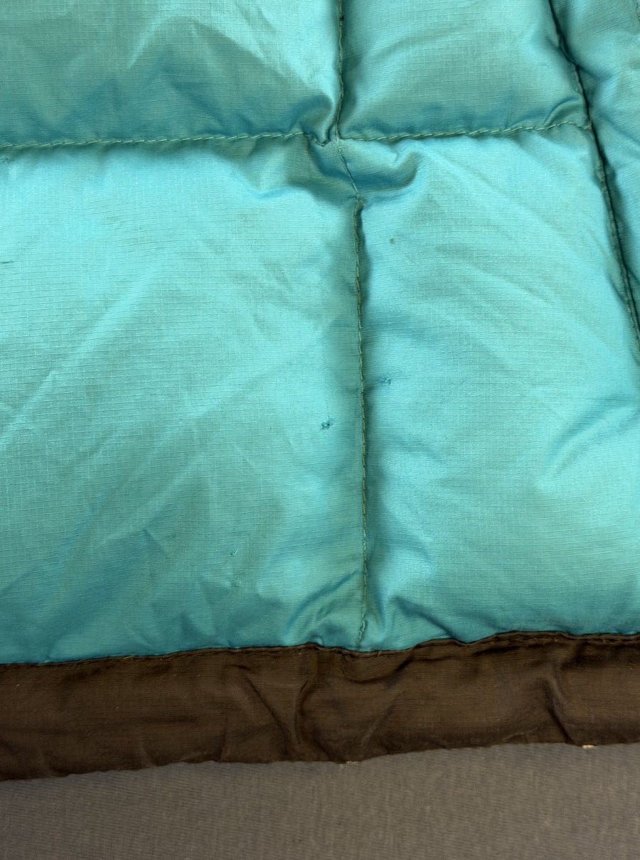 Blauwe The North Face jas, maat M (puffer jack / gewatteerde winterjas)