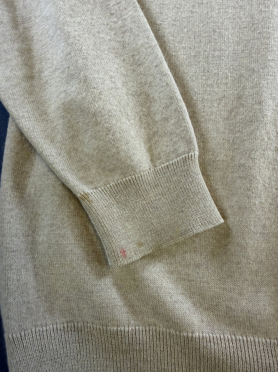 Beige Lacoste pullover heren, maat XXL (v-hals trui / sweater)