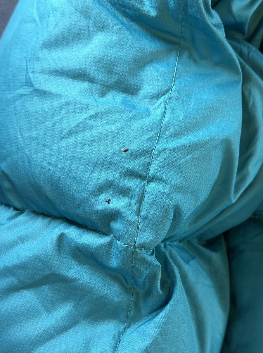 Blauwe The North Face jas, maat M (puffer jack / gewatteerde winterjas)
