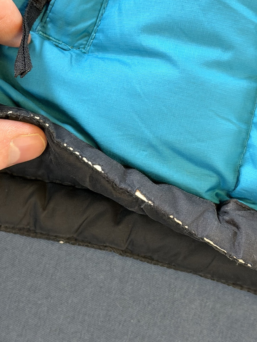 Blauwe The North Face jas, maat M (puffer jack / gewatteerde winterjas)