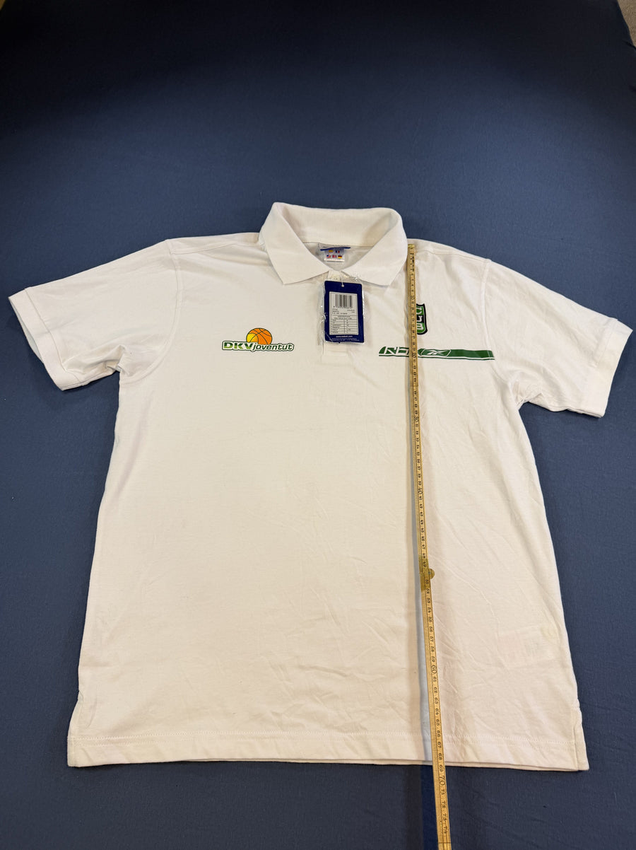 Witte Reebok sportpolo (poloshirt / basketbalshirt), maat M – DKV Joventut Badalona