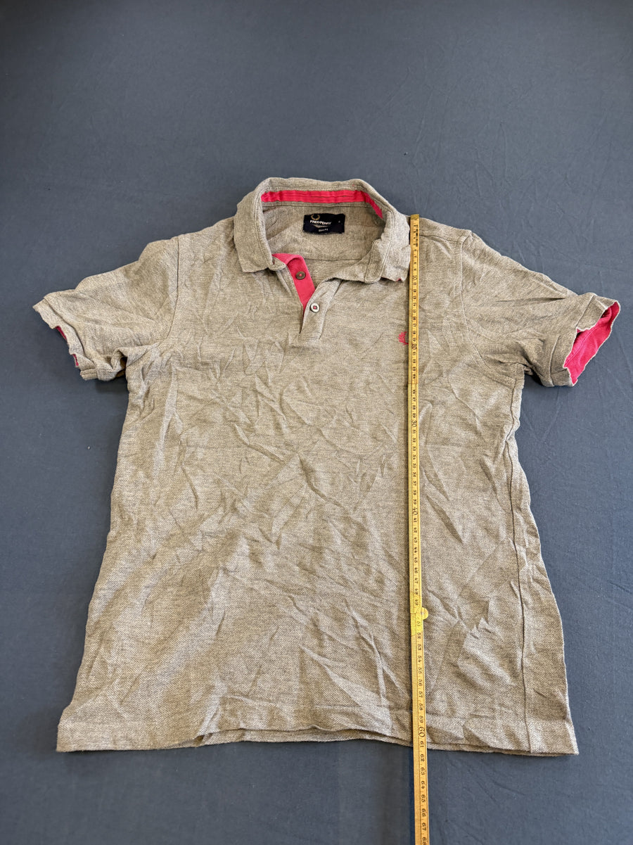 Grijs gemêleerd Fred Perry polo (piquéshirt), maat S