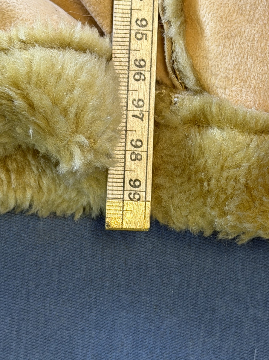 Beige lammy coat maat M (Afghaanse jas / shearling-jas), Vintage Dressing