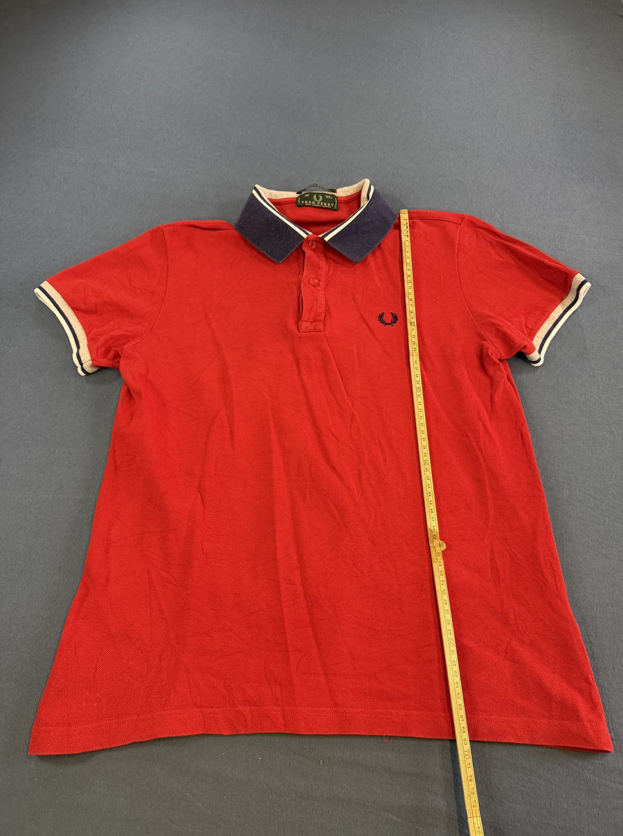 Rode Fred Perry polo maat M (piqué shirt, Special Edition)