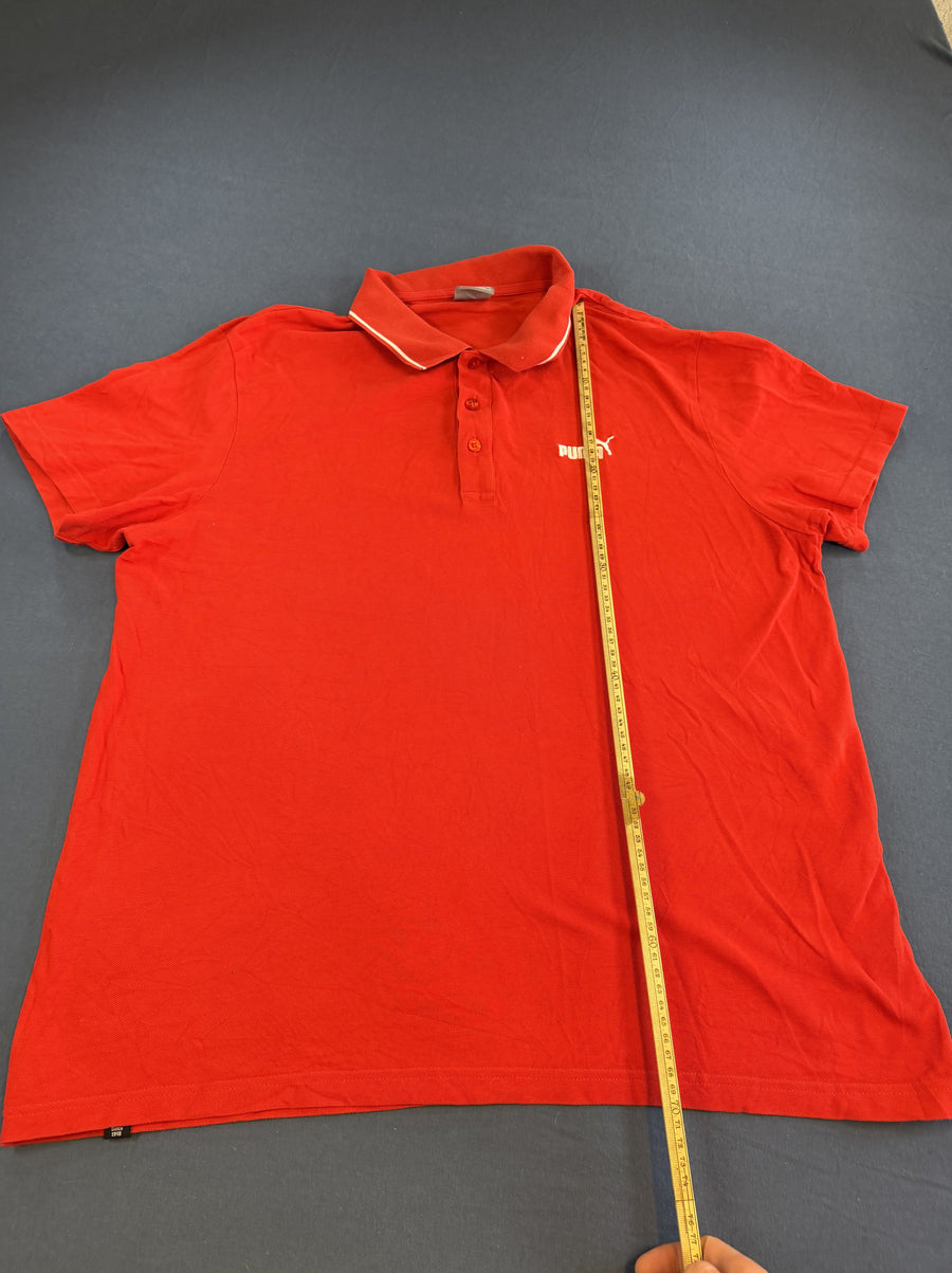 Rood Puma polo heren, maat L (piquéshirt / poloshirt met korte mouw)
