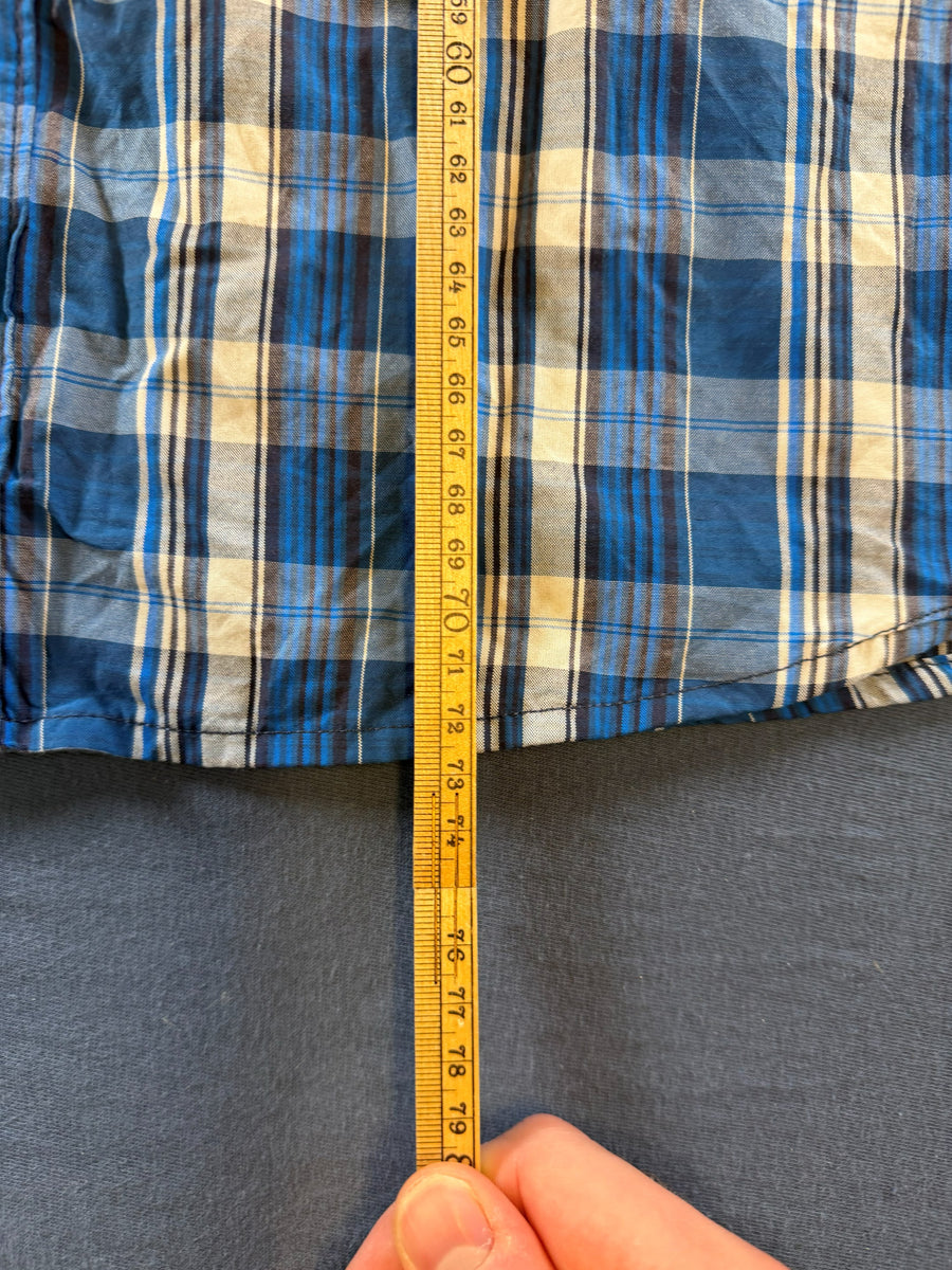 The North Face blouse blauw geruit heren maat S overhemd flanel check shirt houthakkershemd geblokt