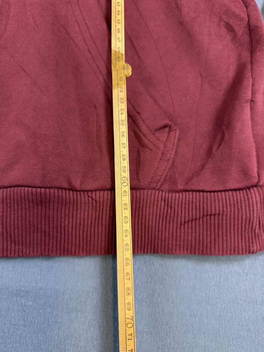 Bordeauxrode adidas Originals capuchontrui (hoodie), heren maat S, Trefoil-logo