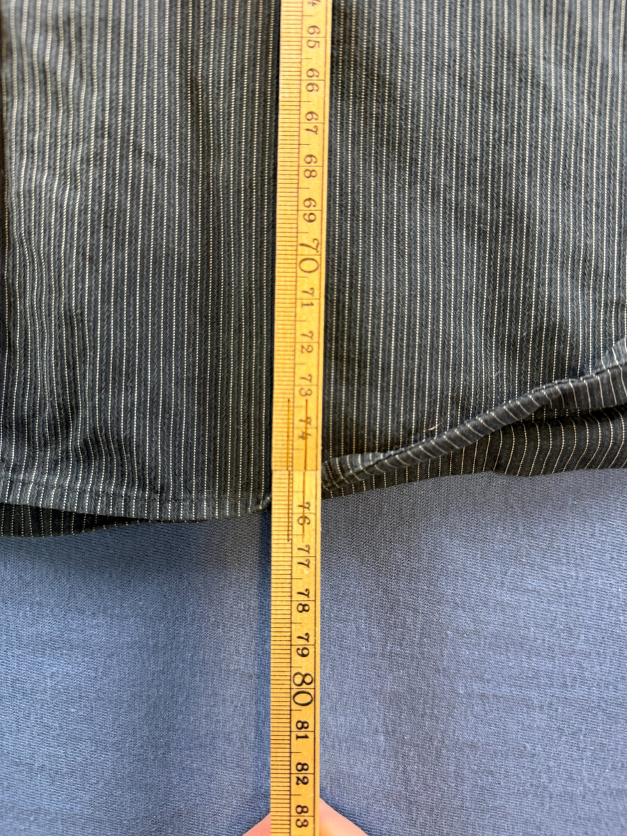 Yves Saint Laurent blouse grijs gestreept heren maat XL overhemd striped shirt streepjes