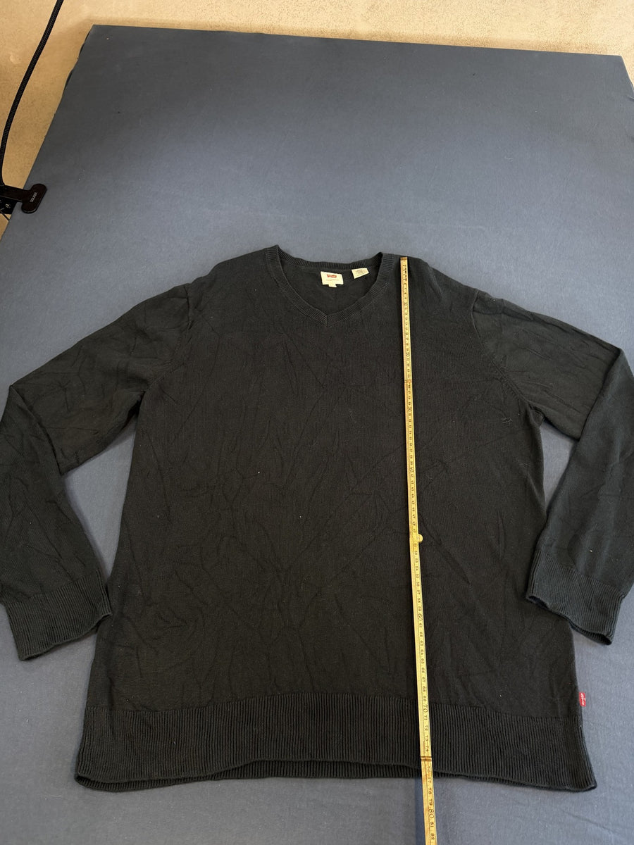 Zwarte Levi's heren pullover, maat XXL (v-halstrui / sweater)