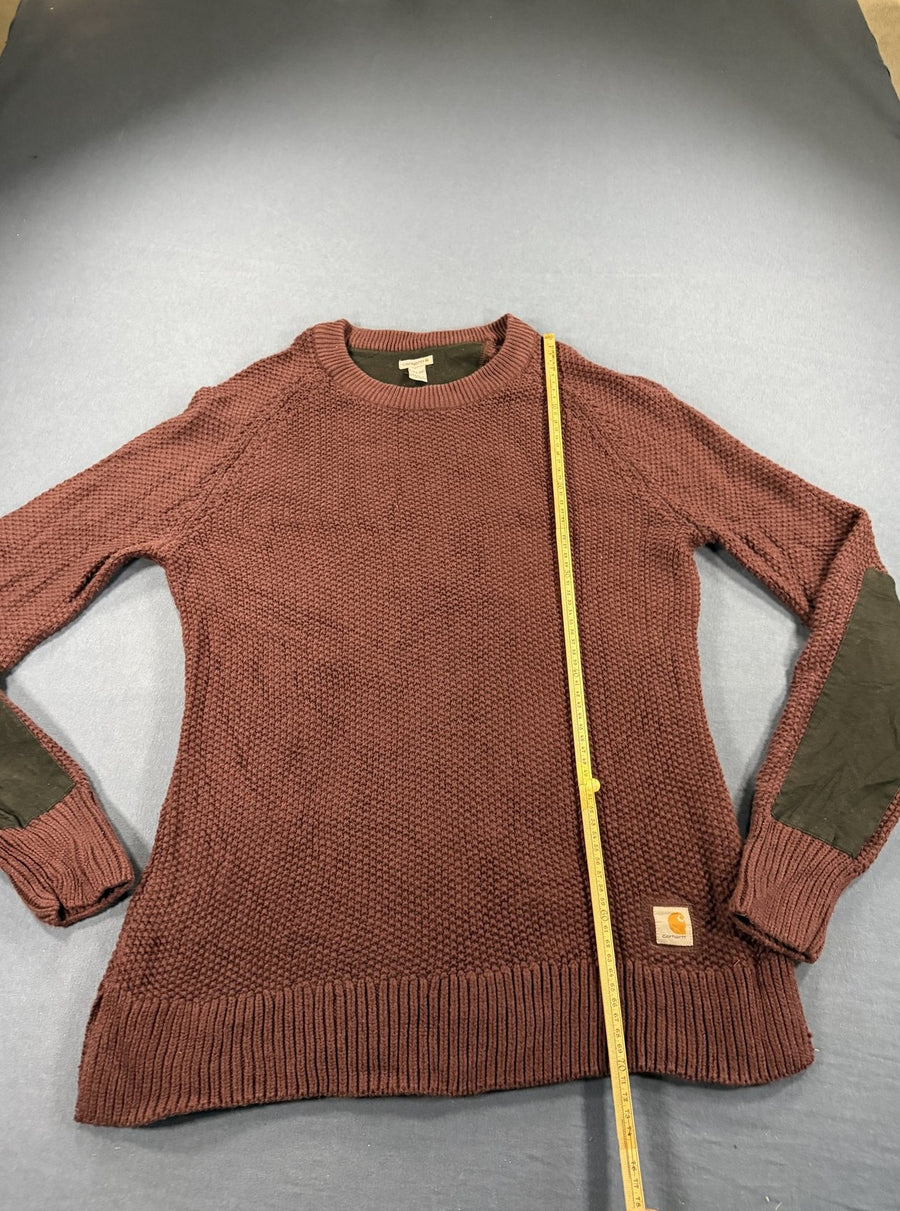 Rood Carhartt grofgebreide trui maat L (chunky knit pullover)
