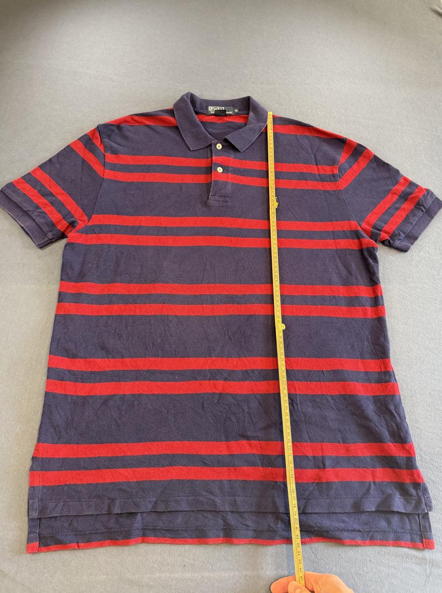 Marineblauw gestreept poloshirt (polo pique), Polo Ralph Lauren, maat XL heren