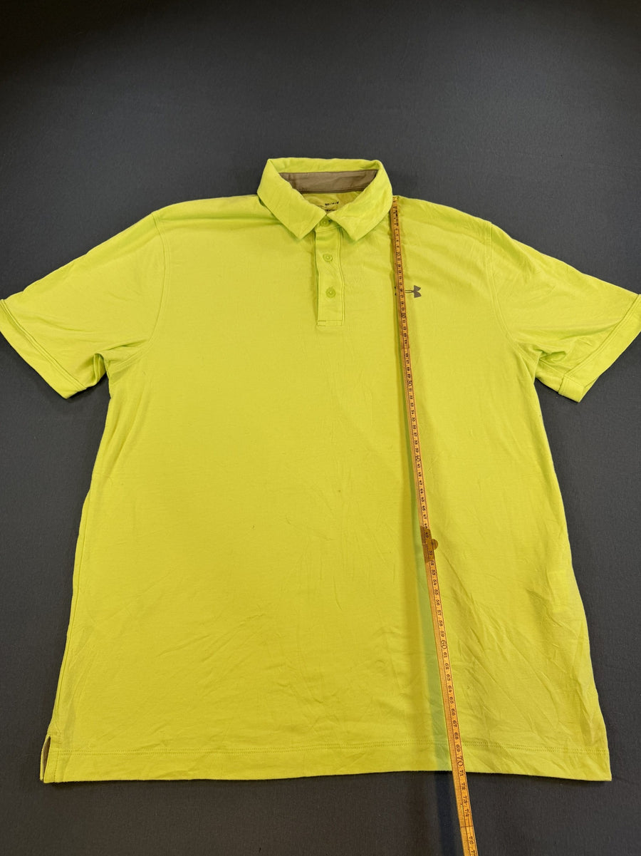 Neongeel Under Armour HeatGear polo maat M (golf- en sportshirt)