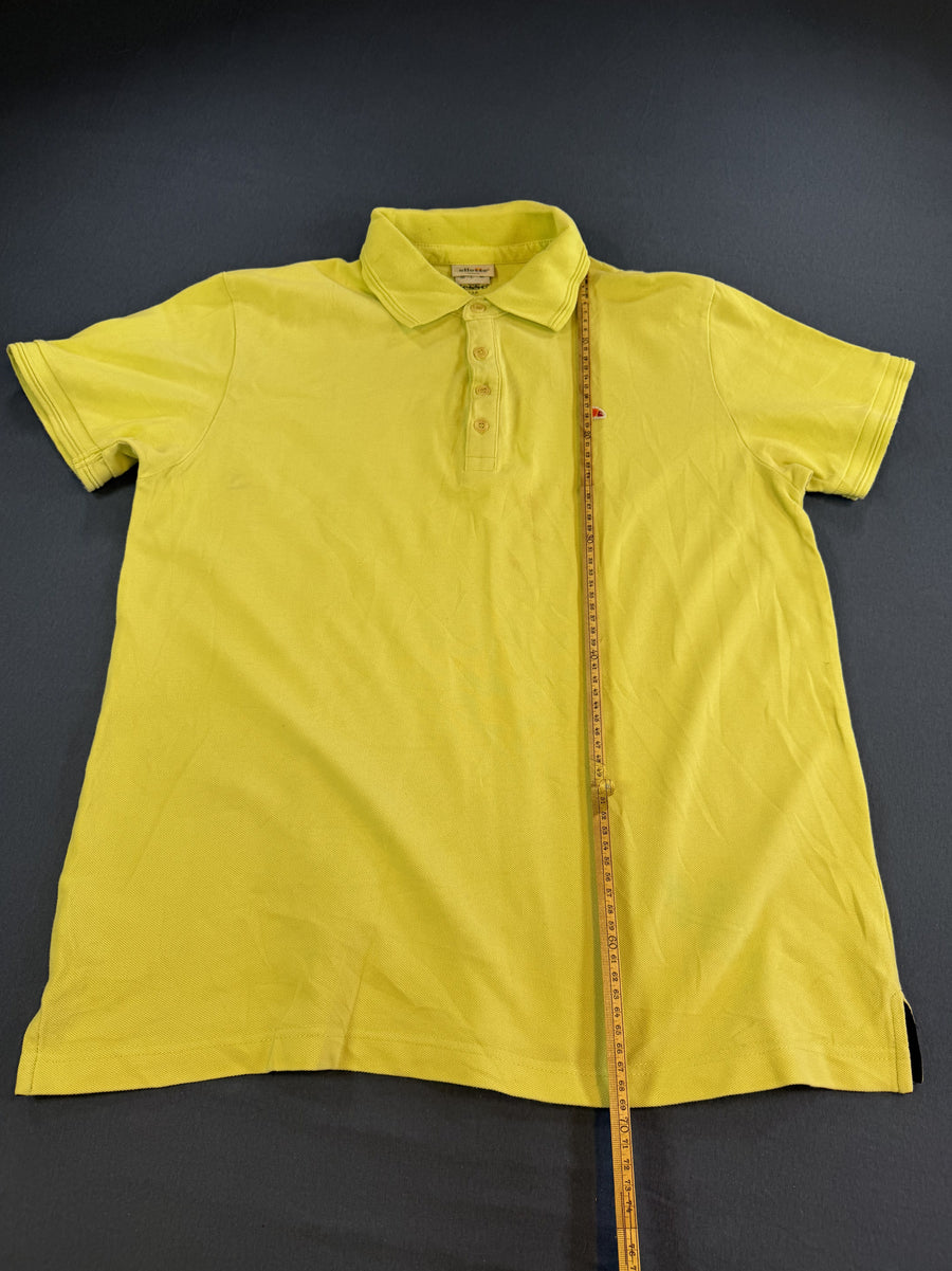 Geel Ellesse Italia polo heren (poloshirt piqué) maat L