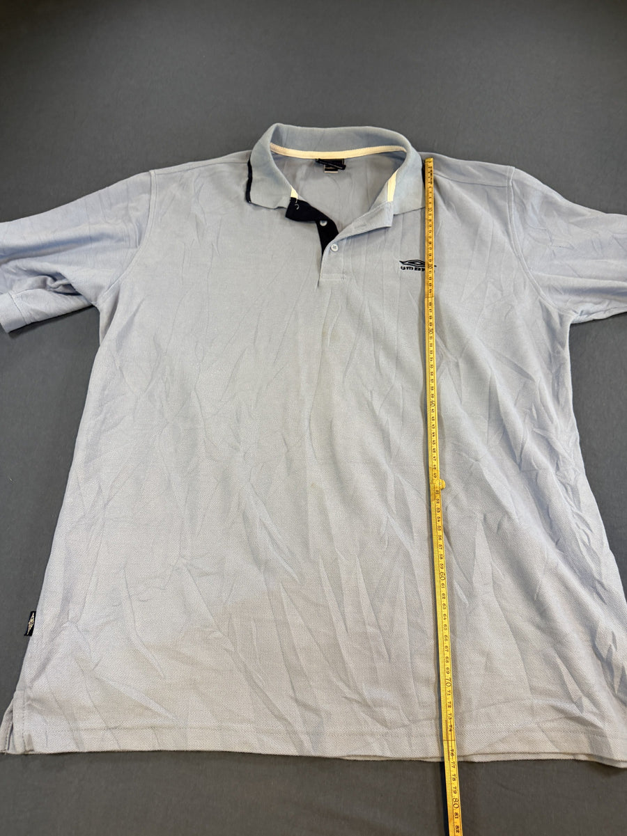 Blauwe Umbro top in piqué (polo / piquéshirt), maat M