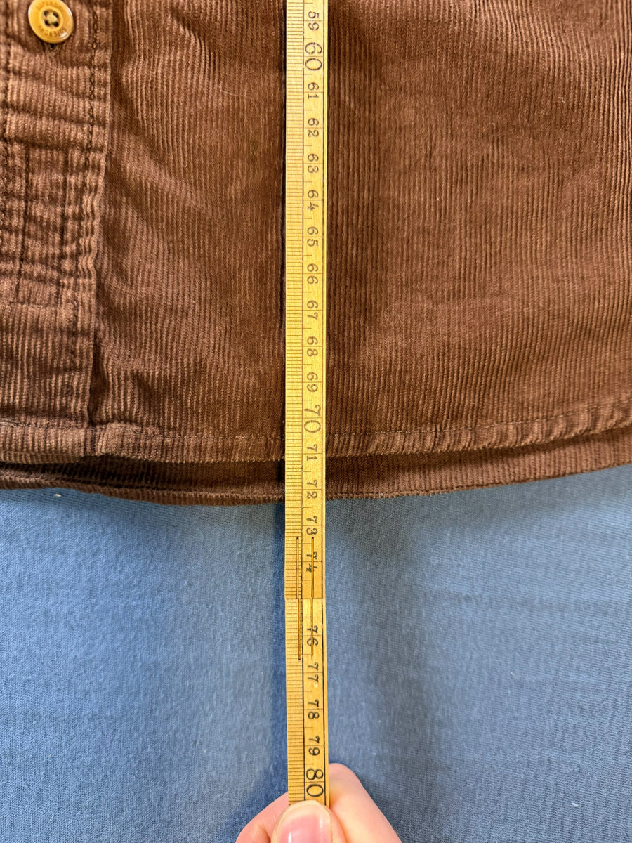 Superdry blouse bruin heren maat S overhemd shirt effen button up